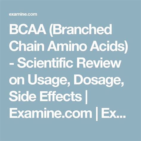 side effects of bcaa amino acids|BCAA Benefits: A Review of Branched.